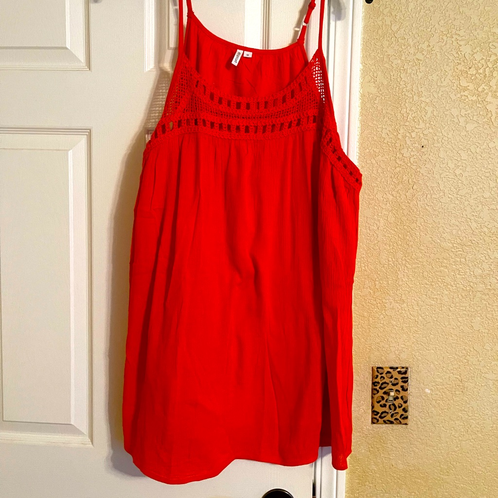 Orange/Coral Rip Curl Sundress With Adjustable Strap